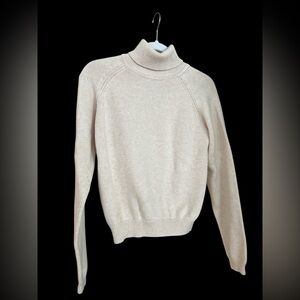 JEANNE PIERRE Cream Turtleneck Sweater